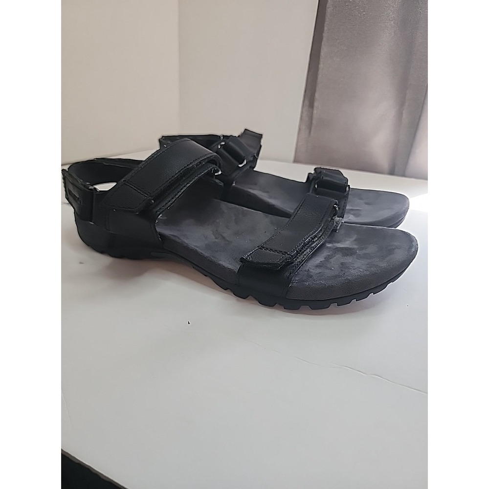 Merrell Sandspur Leather Backstrap Black Sandals Size 9 Outdoor Rugged